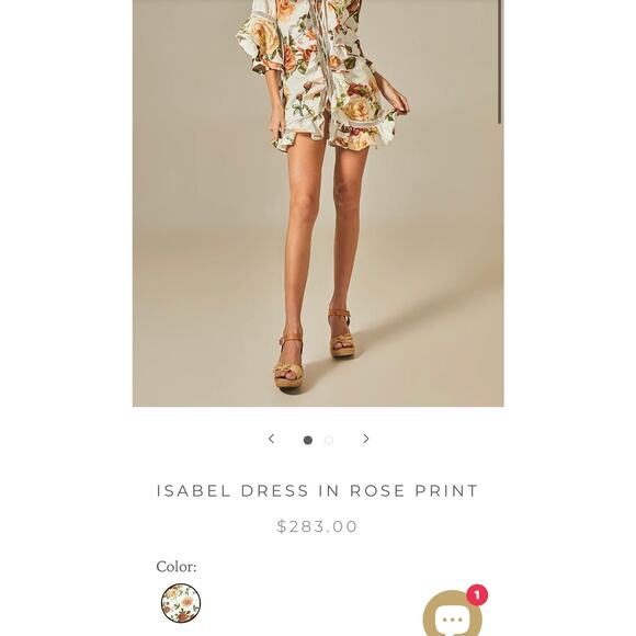 Empress Brasil Isabel Floral Ruffle Mini Dress Tie Front Size S One Size - Picture 12 of 16